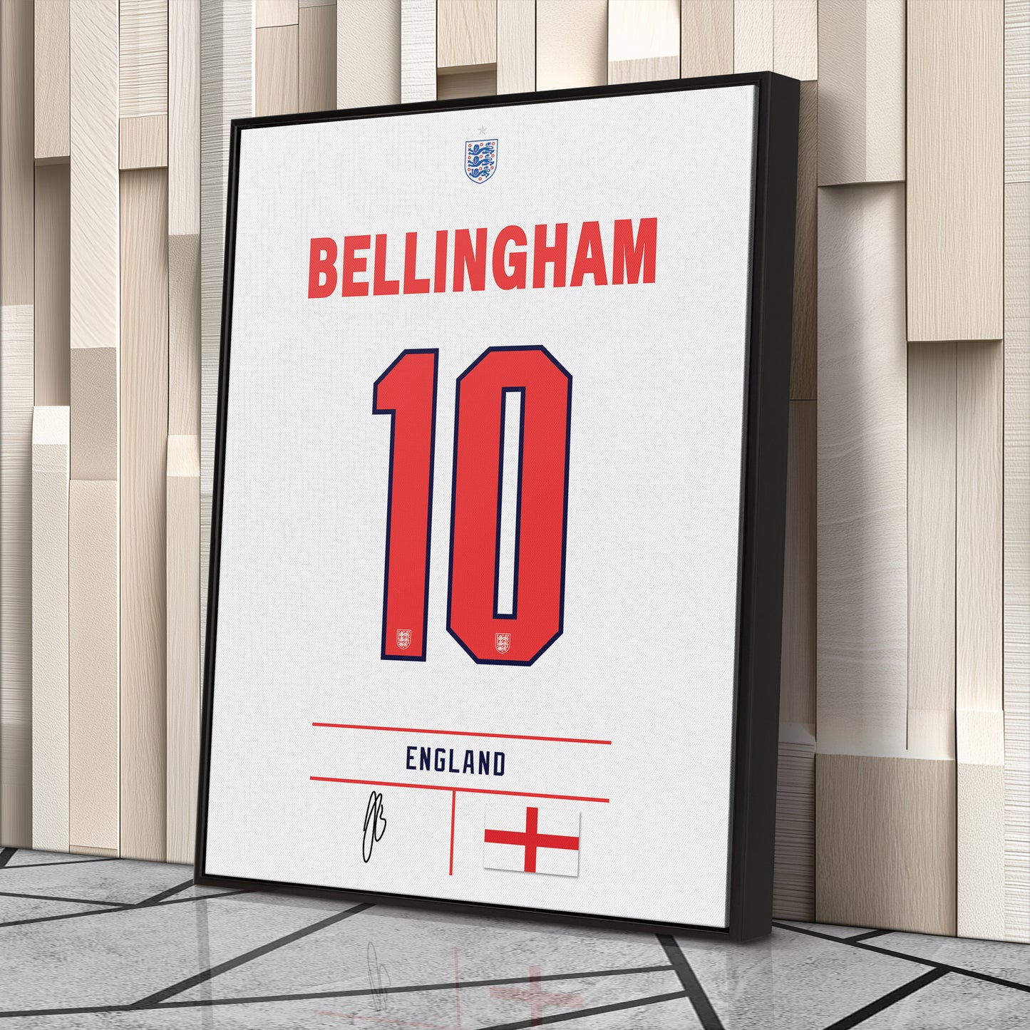 Jude Bellingham England Jersey Canvas Wall Art