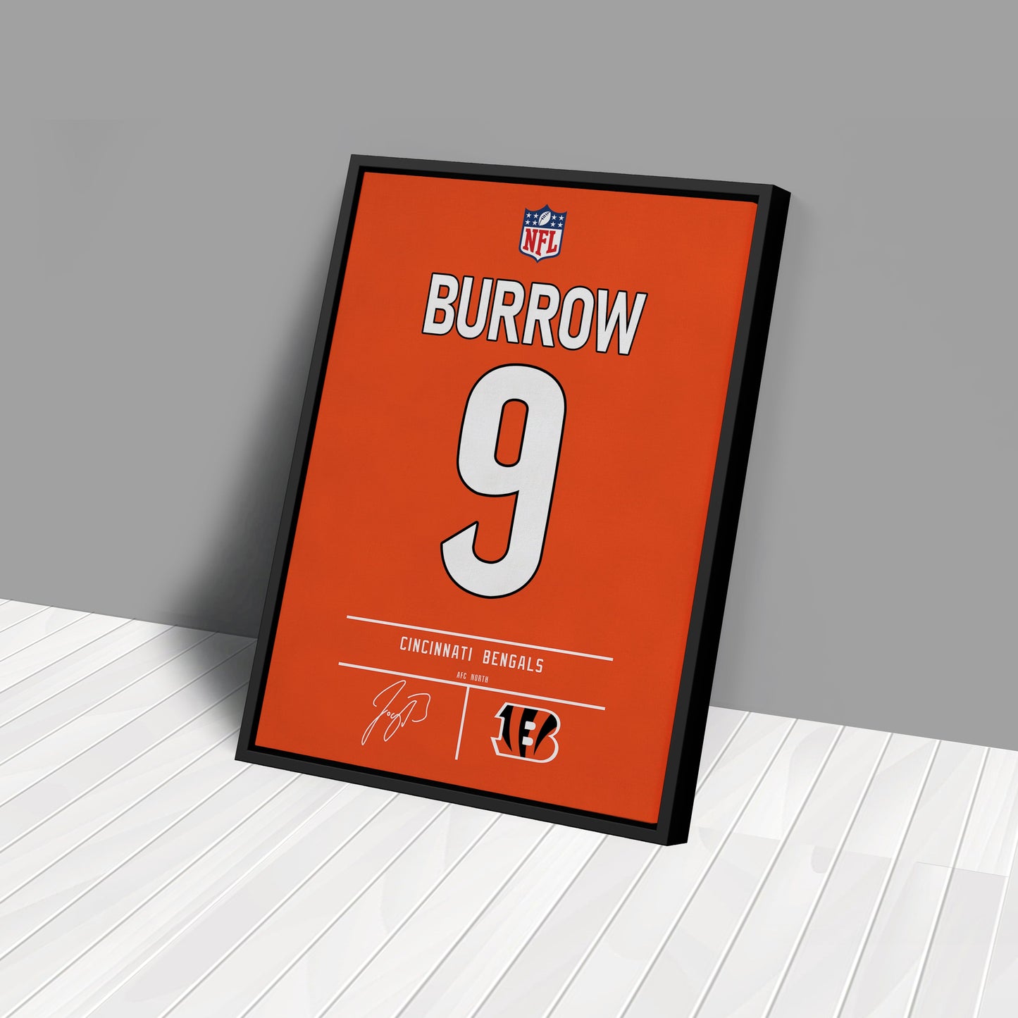 Joe Burrow Bengals Jersey Canvas Print | Wall Art Decor