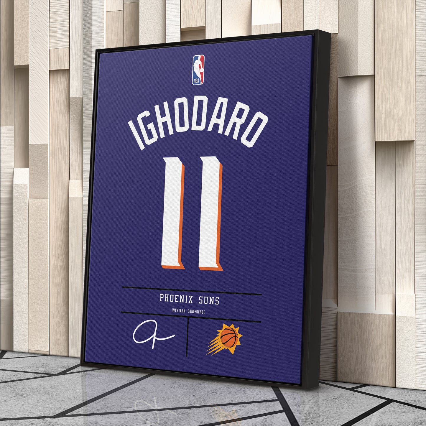 Oso Ighodaro Phoenix Suns Jersey Canvas Wall Art