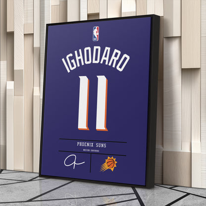 Oso Ighodaro Phoenix Suns Jersey Canvas Wall Art