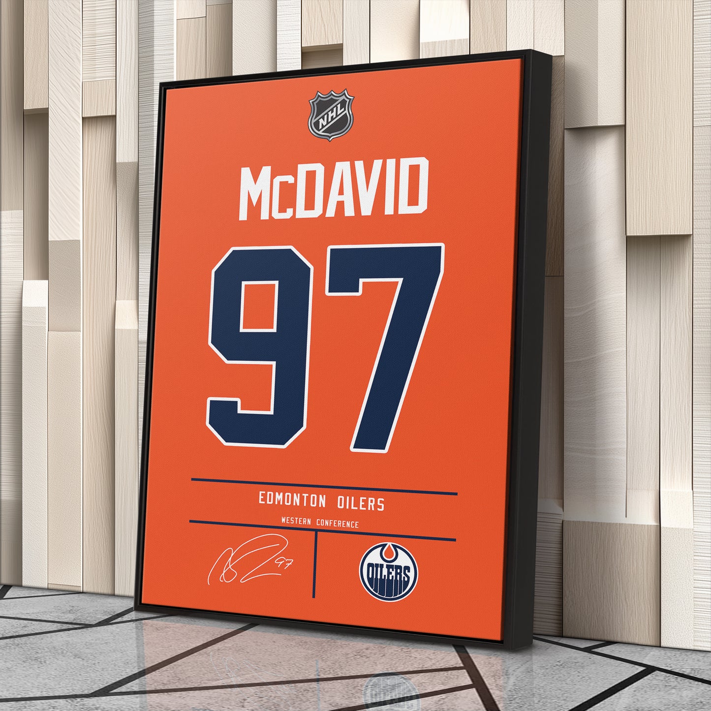Connor McDavid Oilers Jersey Canvas Print | Wall Art Decor