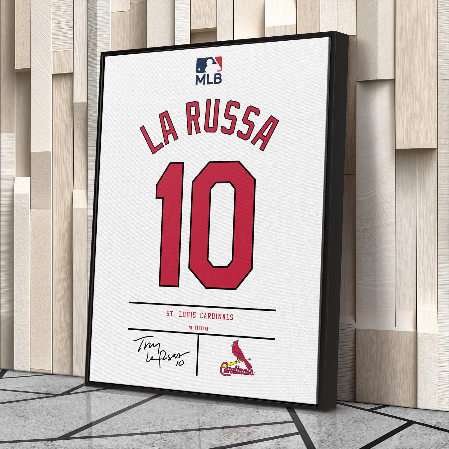 Tony La Russa St. Louis Cardinals Jersey Canvas Wall Art