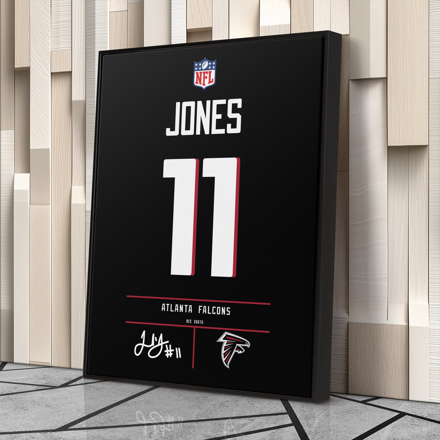 Julio Jones Atlanta Falcons Jersey Canvas Wall Art