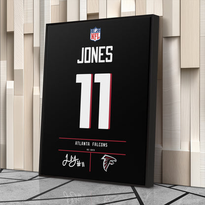Julio Jones Atlanta Falcons Jersey Canvas Wall Art