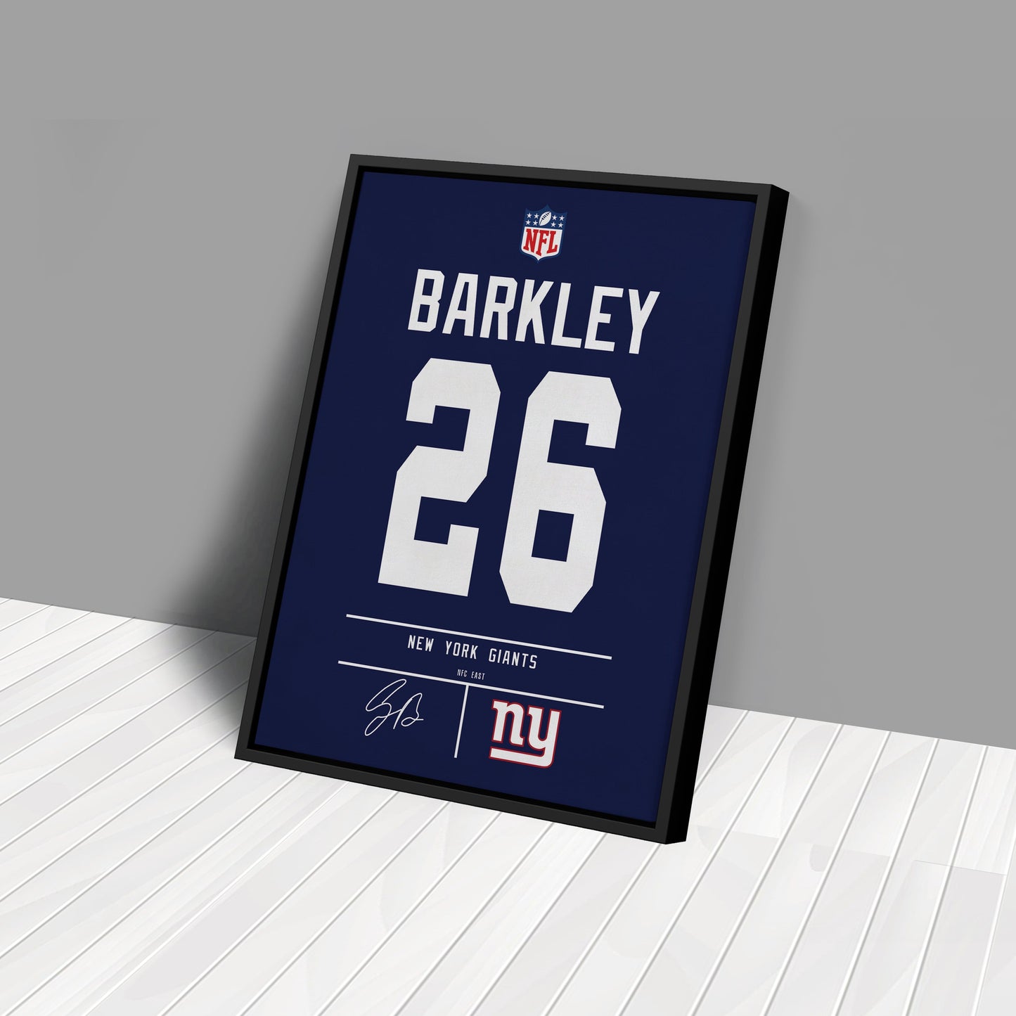 Saquon Barkley Giants Jersey Canvas Print | Wall Art Decor