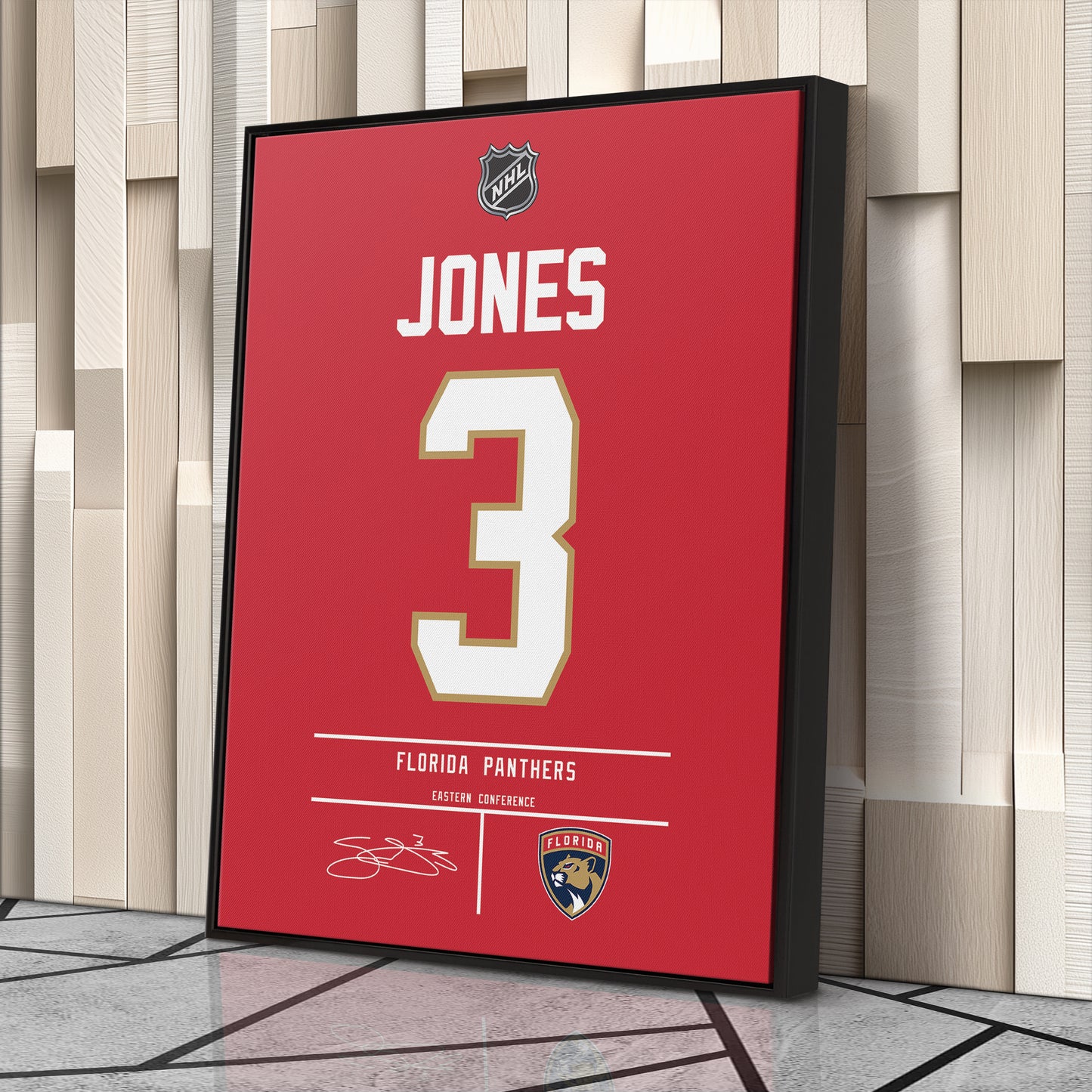 Seth Jones Florida Panthers Jersey Canvas Wall Art
