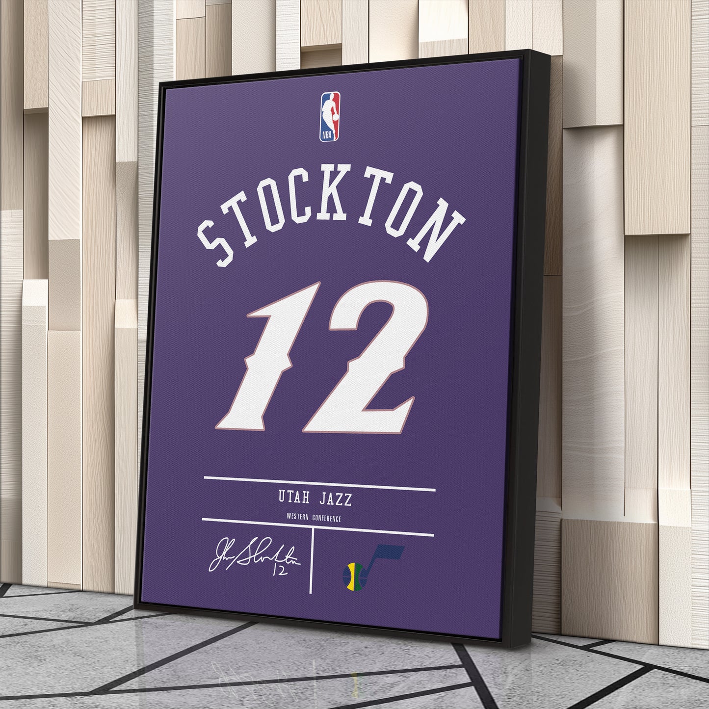 John Stockton Jazz Jersey Canvas Print | Wall Art Decor