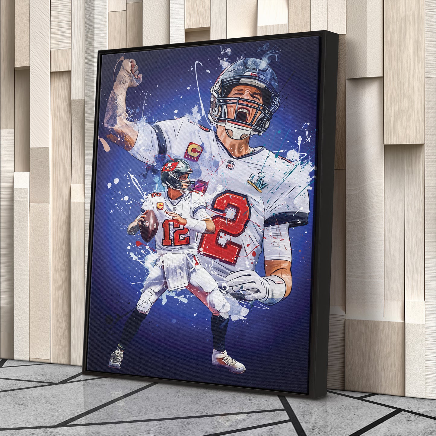 Tom Brady Buccaneers Canvas Print | Tampa Bay Football Wall Art