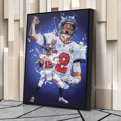 Tom Brady Buccaneers Canvas Print | Tampa Bay Football Wall Art