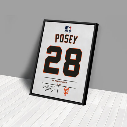 Buster Posey Giants Jersey Canvas Print | Wall Art Decor
