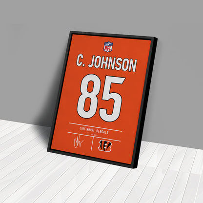 Chad Johnson Bengals Jersey Canvas Print | Wall Art Decor