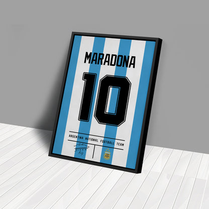 Diego Maradona Argentina Jersey Canvas Print | Wall Art Decor