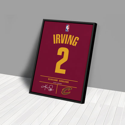 Kyrie Irving Cavaliers Jersey Canvas Print | Wall Art Decor