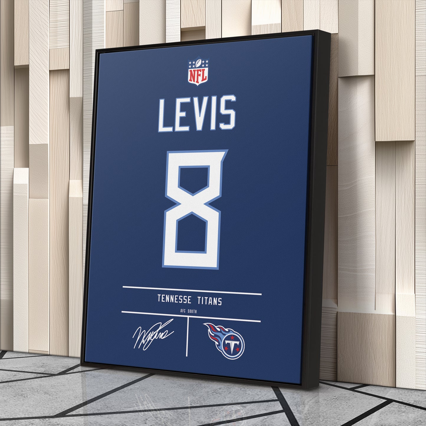 Will Levis Titans Jersey Canvas Print | Wall Art Decor