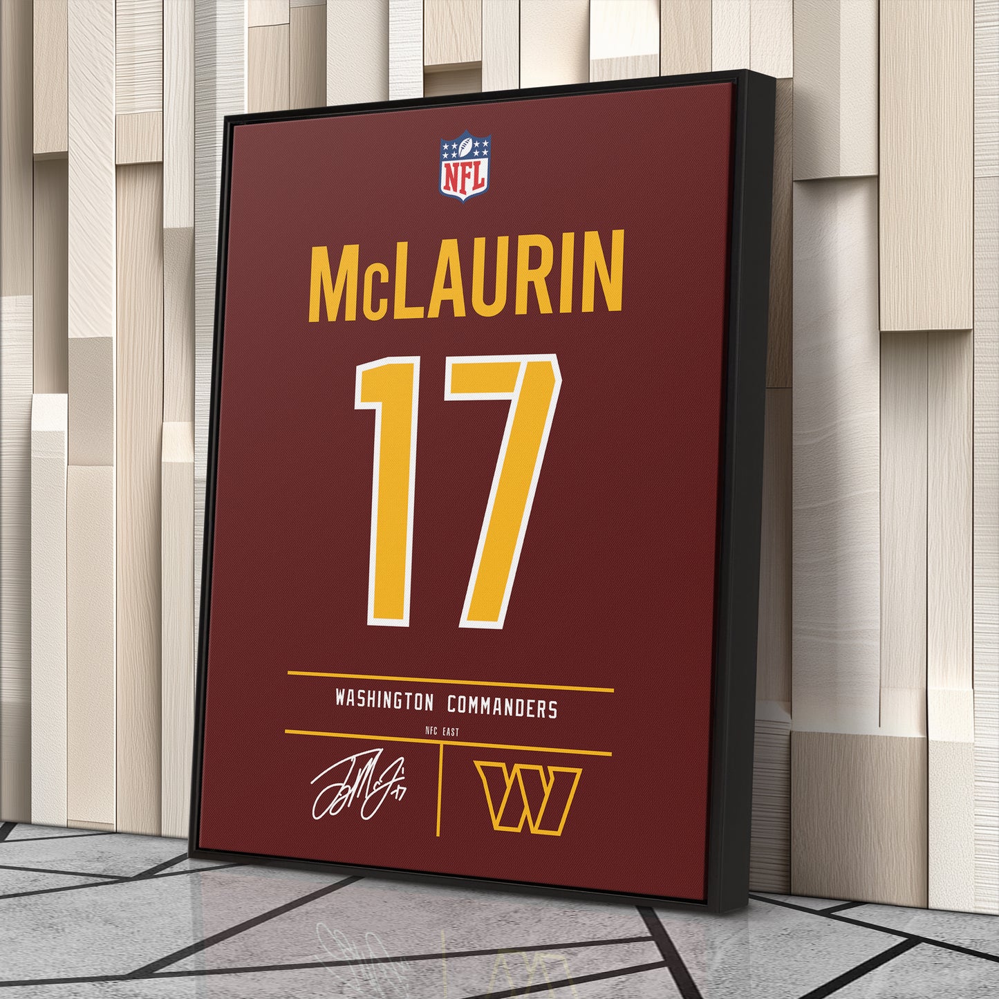 Terry McLaurin Commanders Jersey Canvas Print | Wall Art Decor