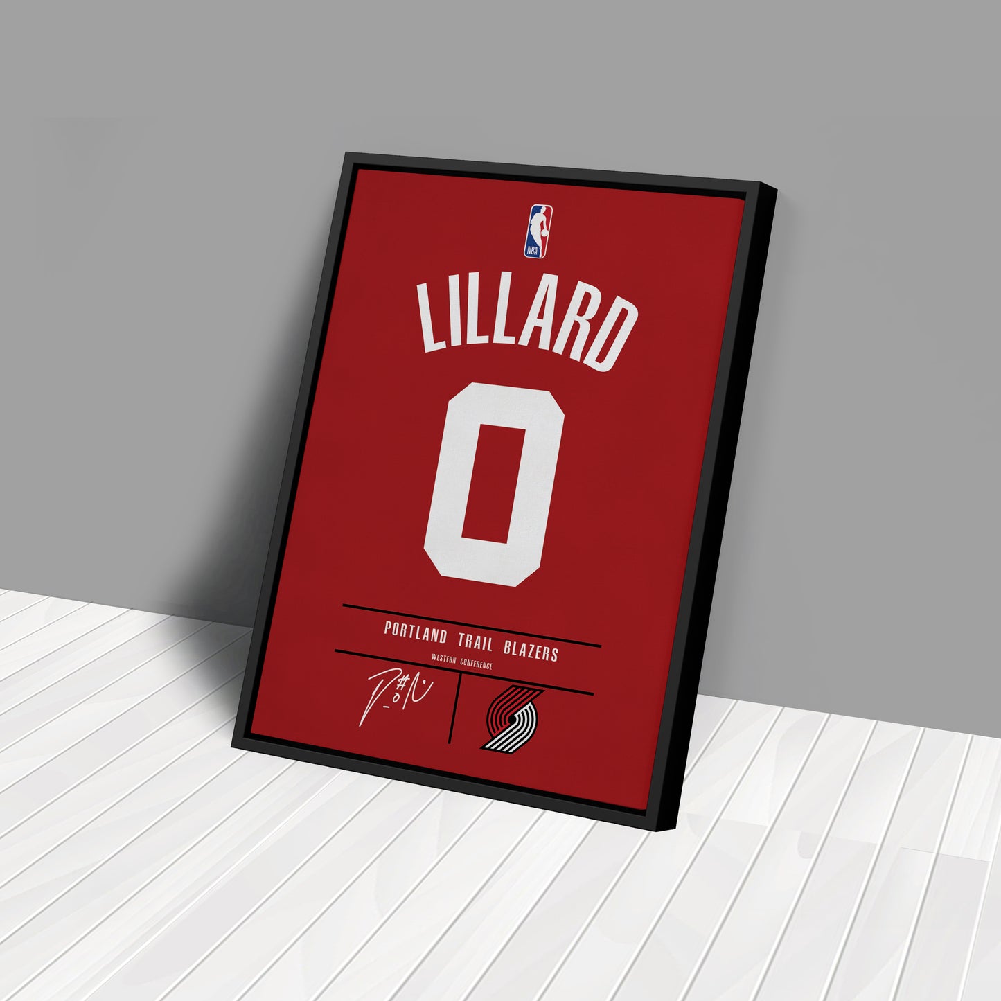 Damian Lillard Blazers Jersey Canvas Print | Wall Art Decor