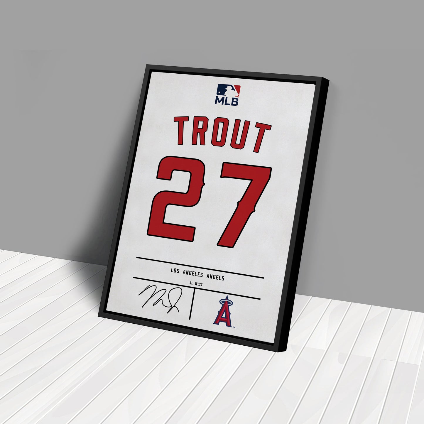 Mike Trout Angels Jersey Canvas Print | Wall Art Decor