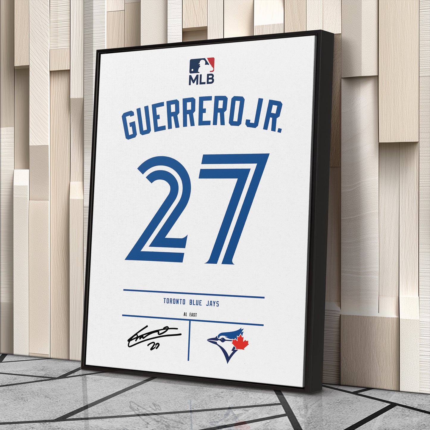 Vladimir Guerrero Jr. Blue Jays Jersey Canvas Print | Wall Art Decor
