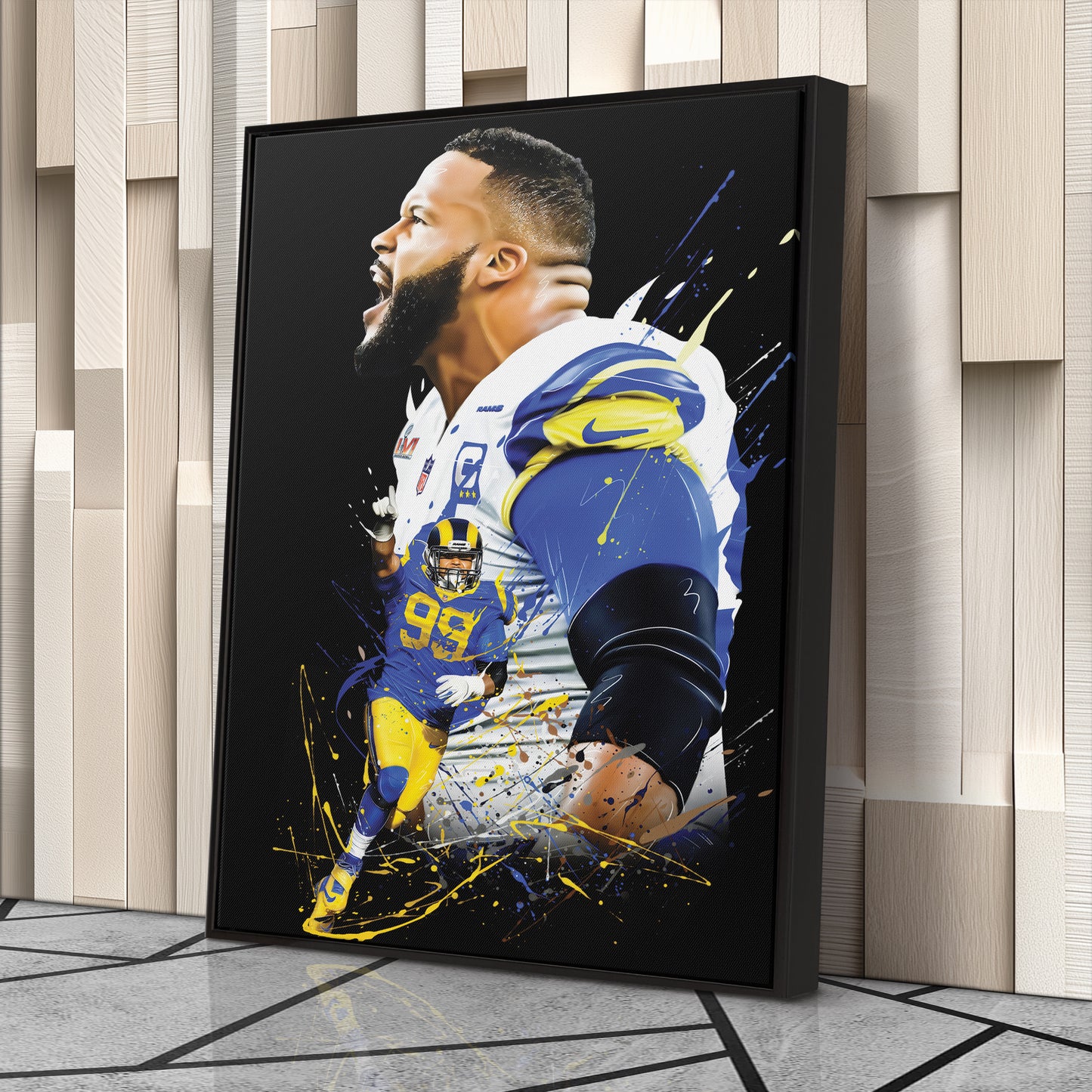 Aaron Donald Rams Canvas Print | Los Angeles Football Wall Art