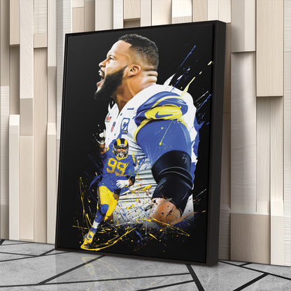 Aaron Donald Rams Canvas Print | Los Angeles Football Wall Art