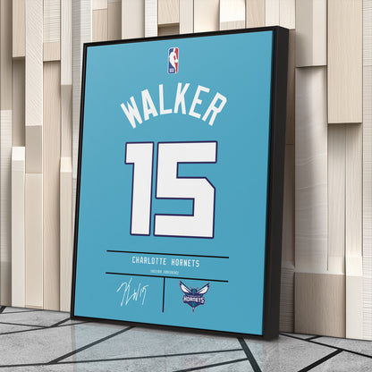 Kemba Walker Hornets Jersey Canvas Print | Wall Art Decor