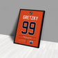 Wayne Gretzky Oilers Jersey Art