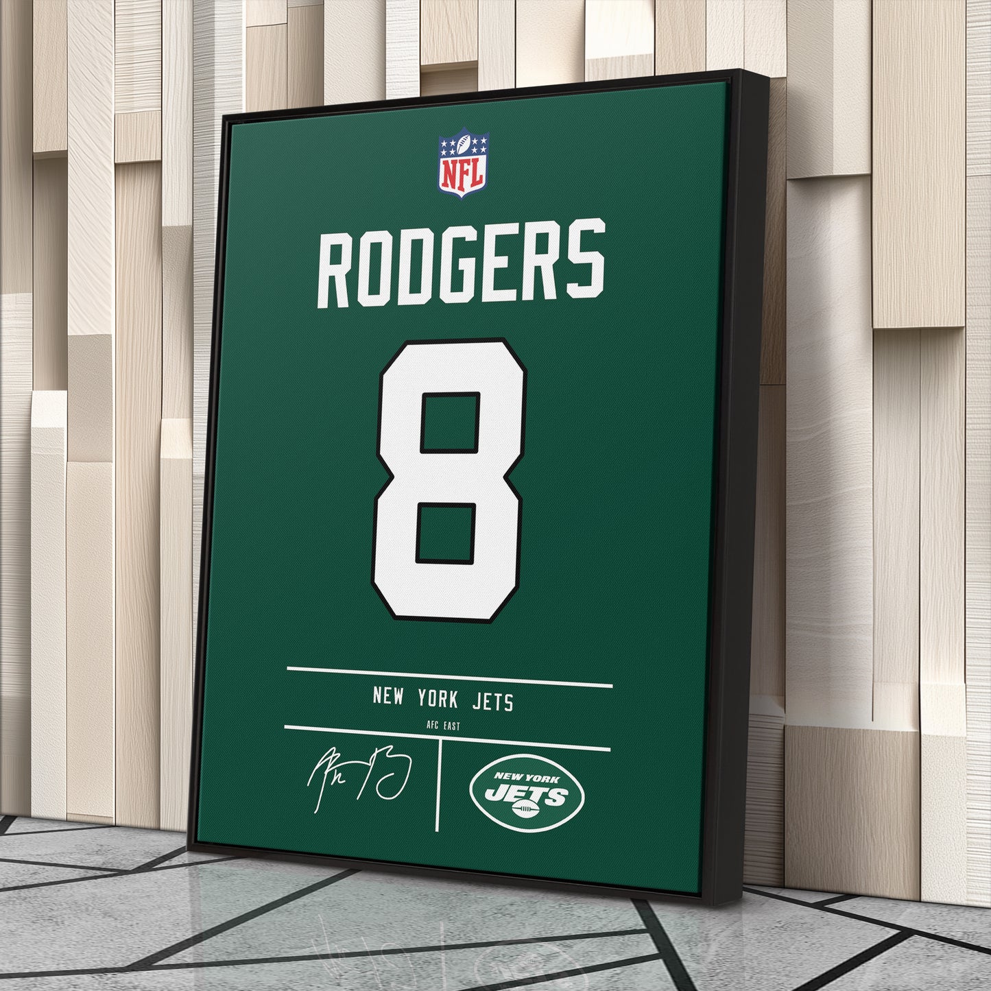 Aaron Rodgers Jets Jersey Canvas Print | Wall Art Decor