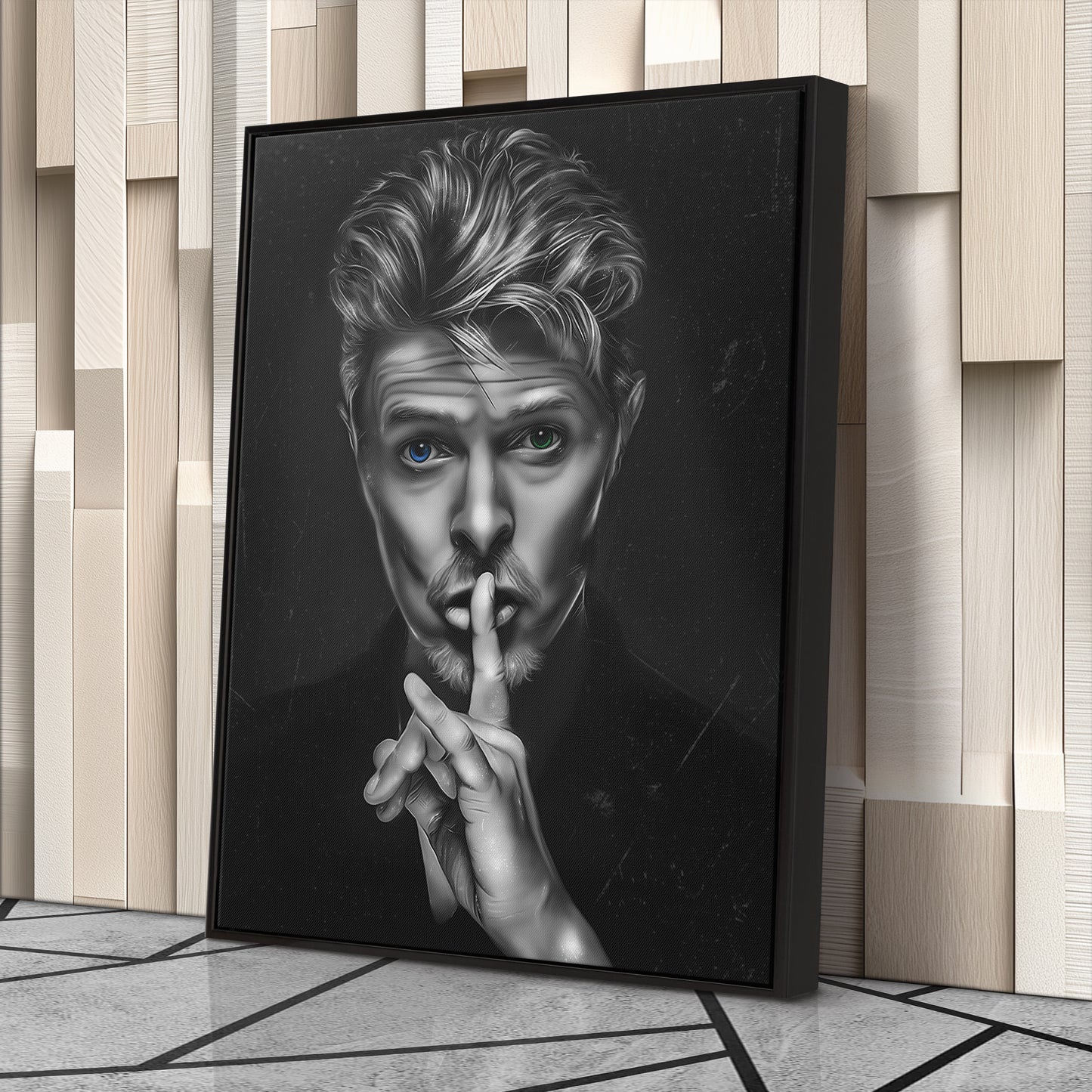 David Bowie ‘Shhh’ Canvas Print | Iconic Music Legend Wall Art