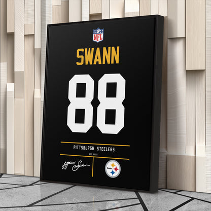 Lynn Swann Pittsburgh Steelers Jersey Canvas Wall Art