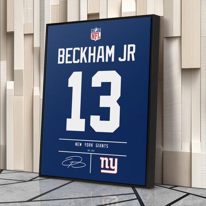 Odell Beckham Jr. Giants Jersey Canvas Print | Wall Art Decor