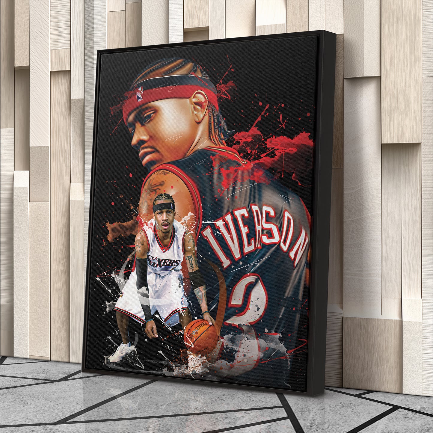 Allen Iverson 76ers Canvas Print | Philadelphia Basketball Wall Art