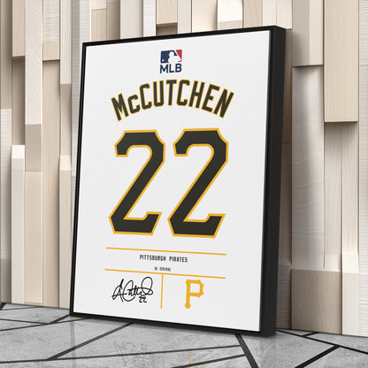 Andrew McCutchen Pittsburgh Pirates Jersey Canvas Wall Art