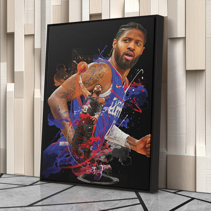 Paul George Clippers Canvas Print | Los Angeles Basketball Wall Art
