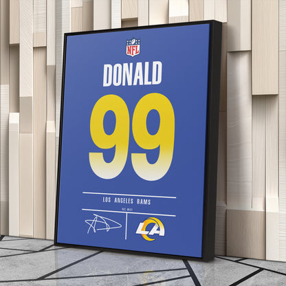 Aaron Donald Rams Jersey Canvas Print | Wall Art Decor
