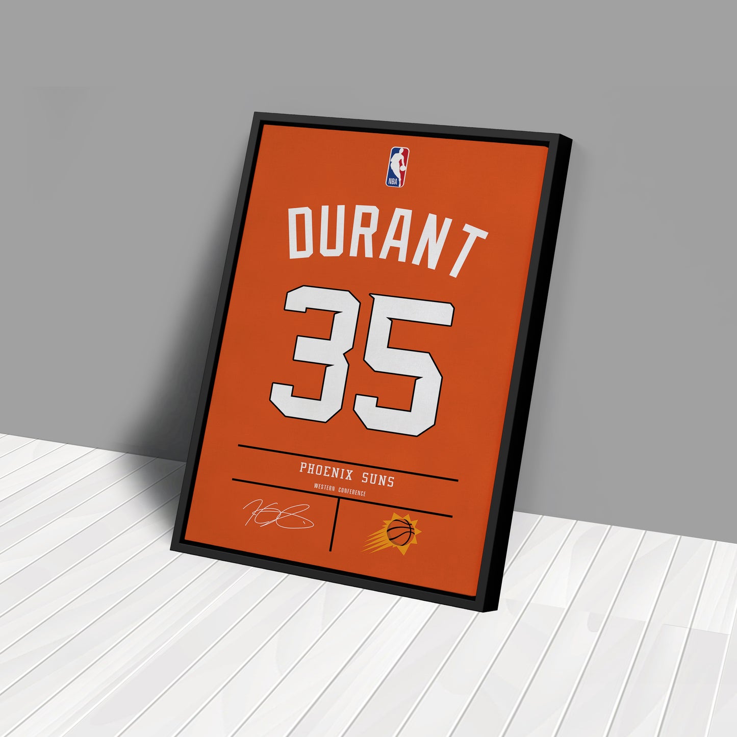 Kevin Durant Suns Jersey Art