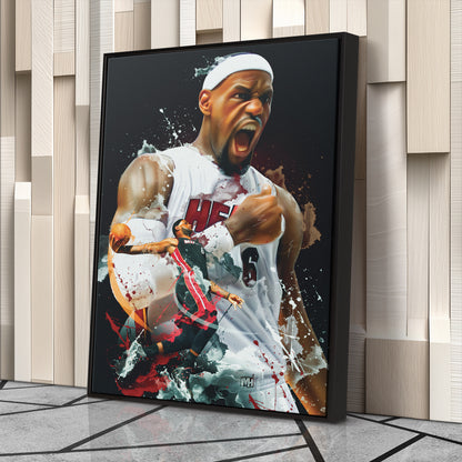 LeBron James Miami Heat Canvas Print | Basketball Wall Art