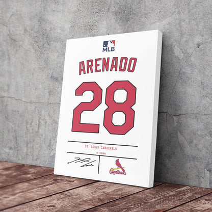 Nolan Arenado Cardinals Jersey Canvas Print | Wall Art Decor