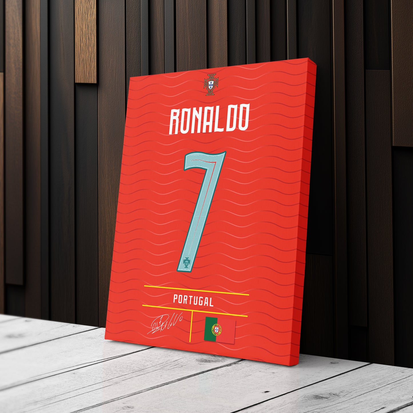 Cristiano Ronaldo Portugal Jersey Canvas Wall Art