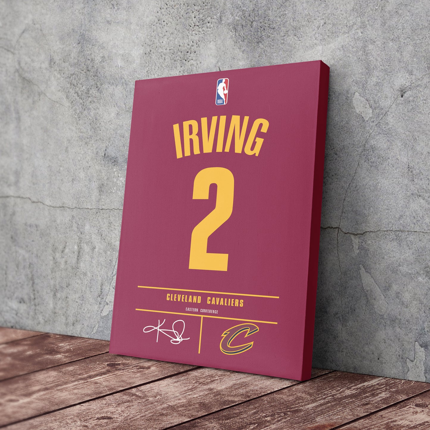 Kyrie Irving Cavaliers Jersey Canvas Print | Wall Art Decor