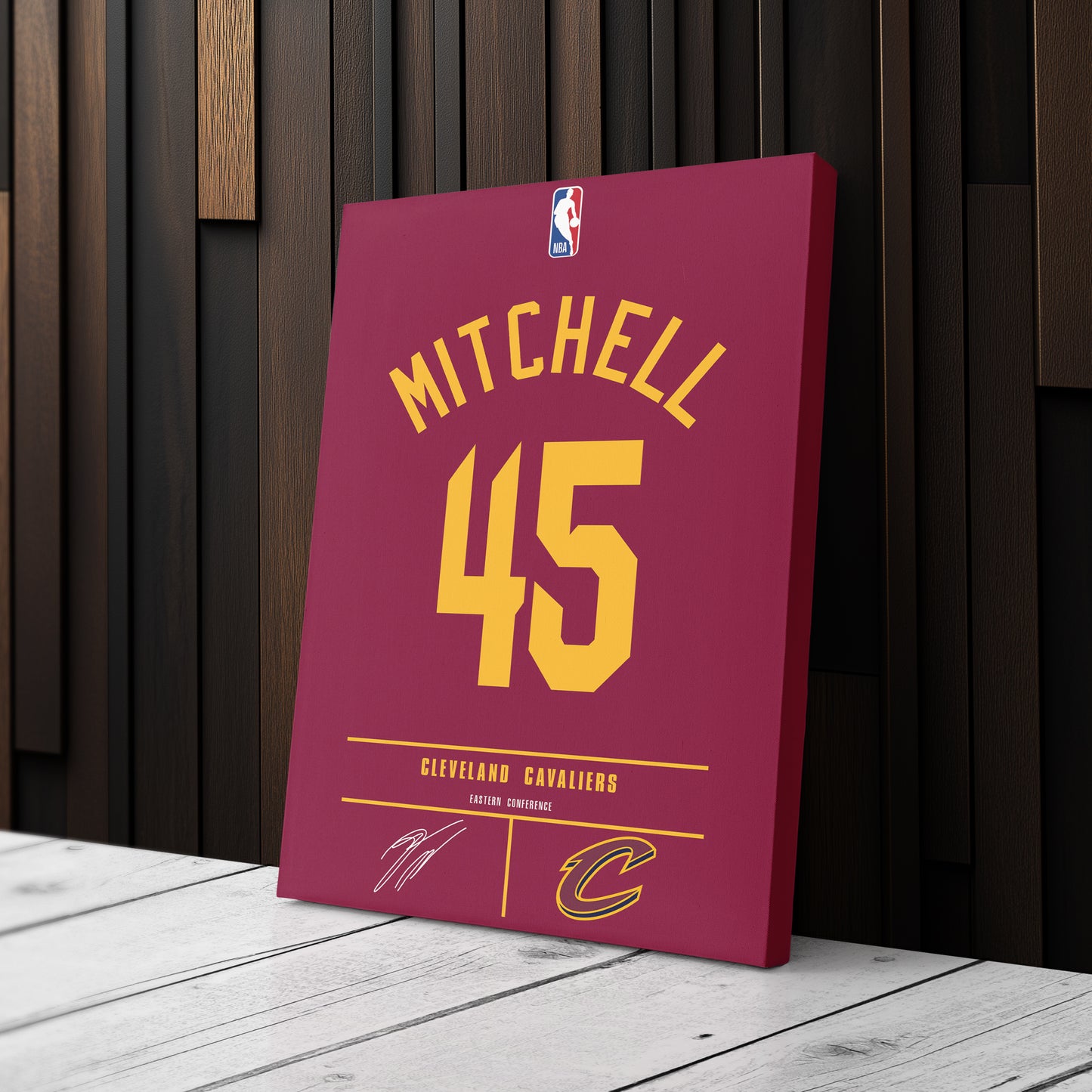 Donovan Mitchell Cavaliers Jersey Canvas Print | Wall Art Decor