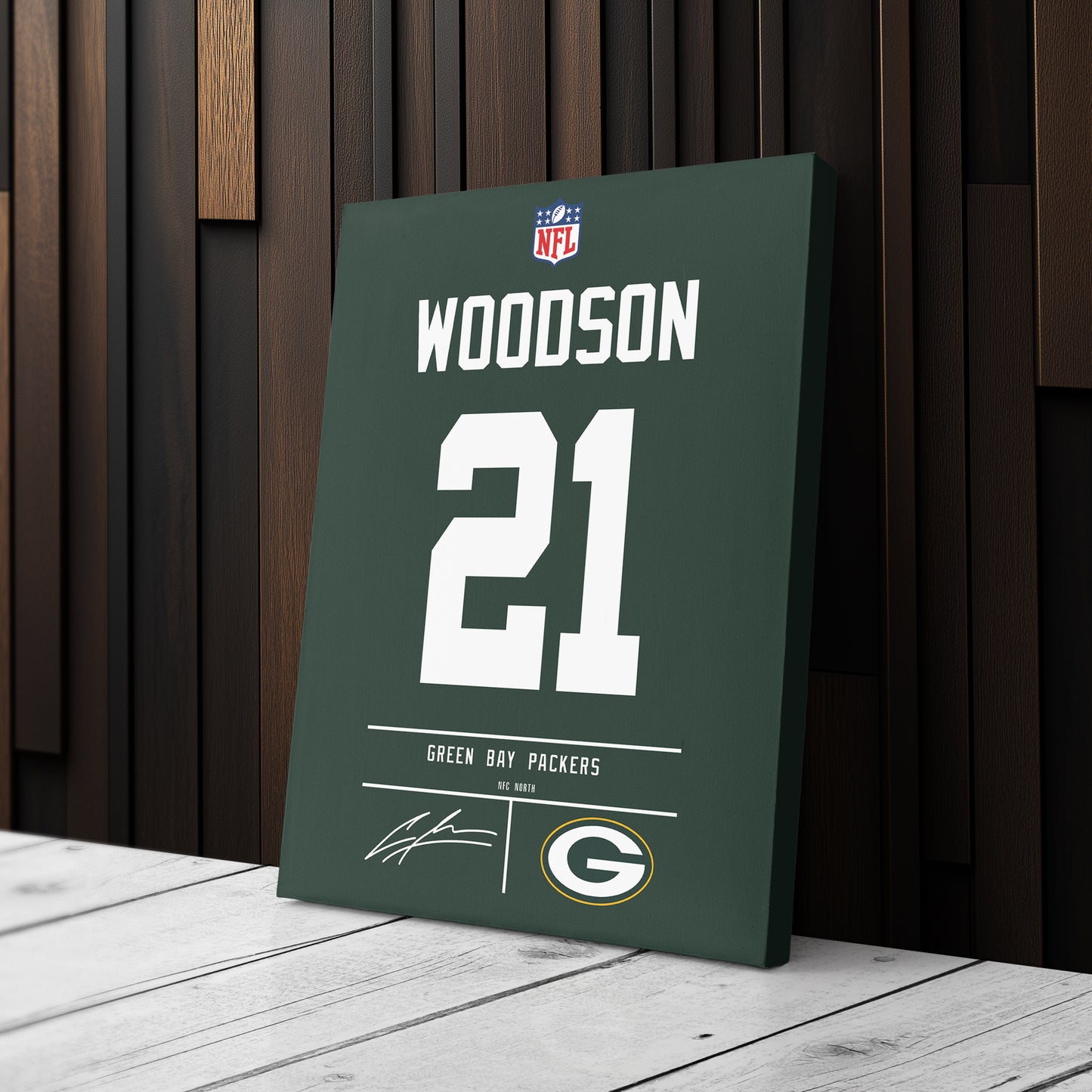 Charles Woodson Packers Jersey Canvas Print | Wall Art Decor