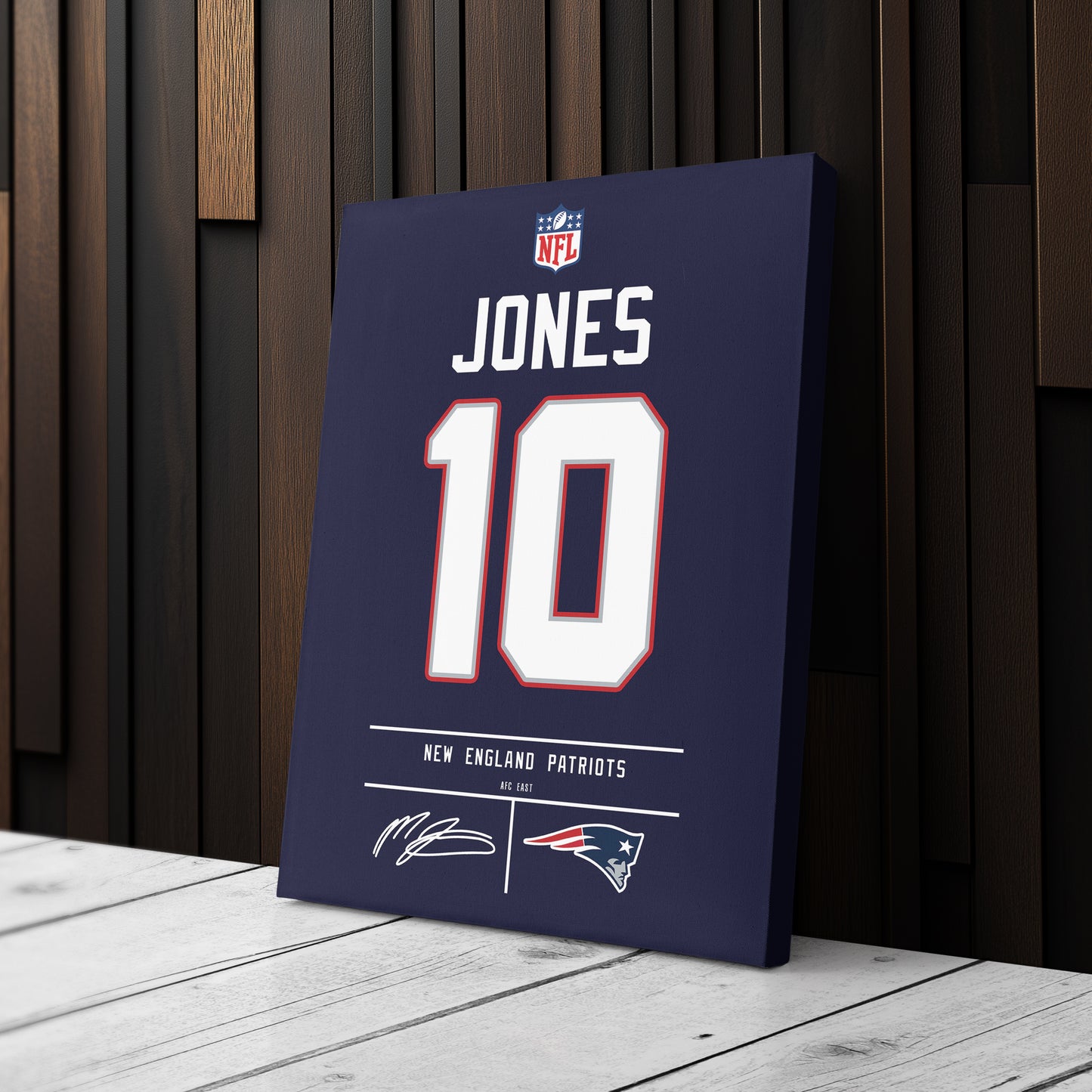 Mac Jones Patriots Jersey Canvas Print | Wall Art Decor