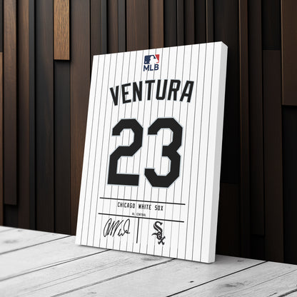 Robin Ventura Chicago White Sox Jersey Canvas Wall Art
