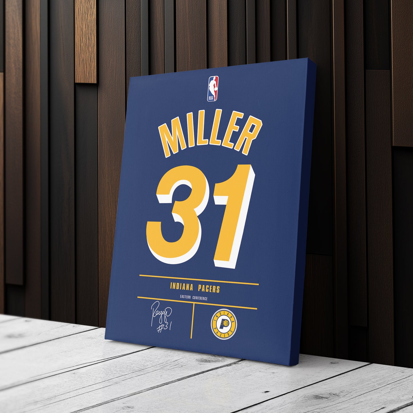 Reggie Miller Pacers Jersey Canvas Print | Wall Art Decor