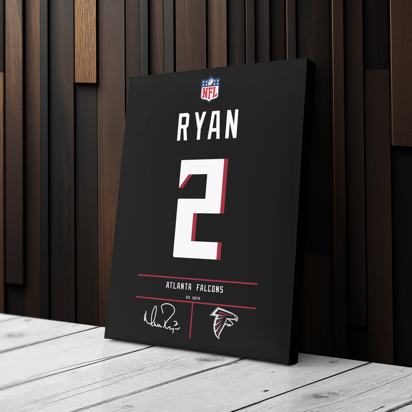 Matt Ryan Atlanta Falcons Jersey Canvas Wall Art