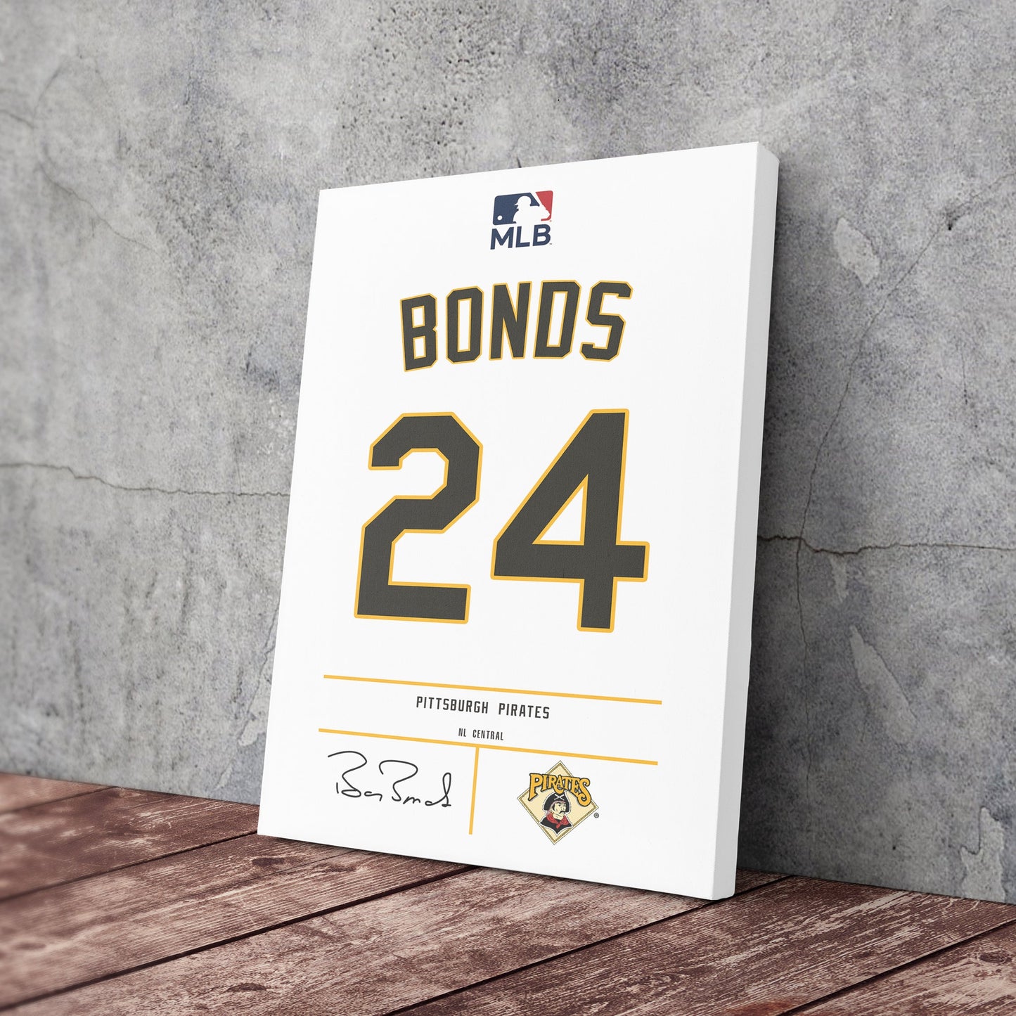 Barry Bonds Pirates Jersey Canvas Print | Wall Art Decor