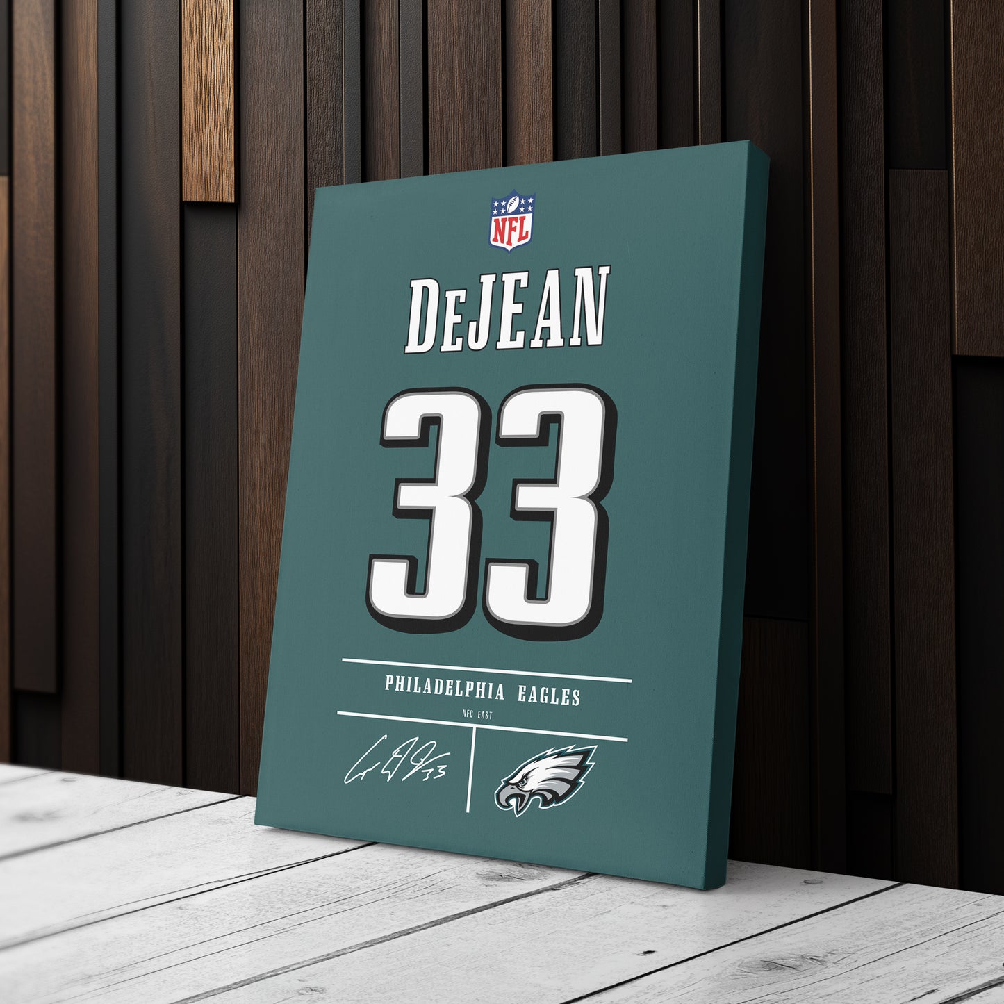 Cooper DeJean Eagles Jersey Canvas Print | Wall Art Decor