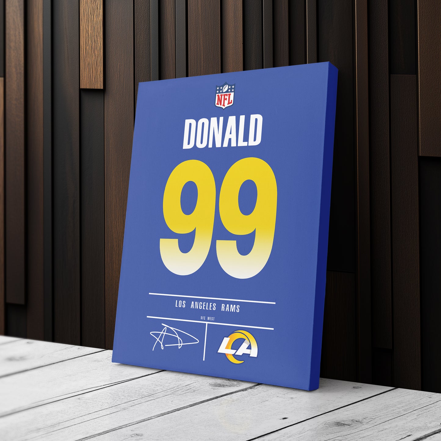 Aaron Donald Rams Jersey Canvas Print | Wall Art Decor