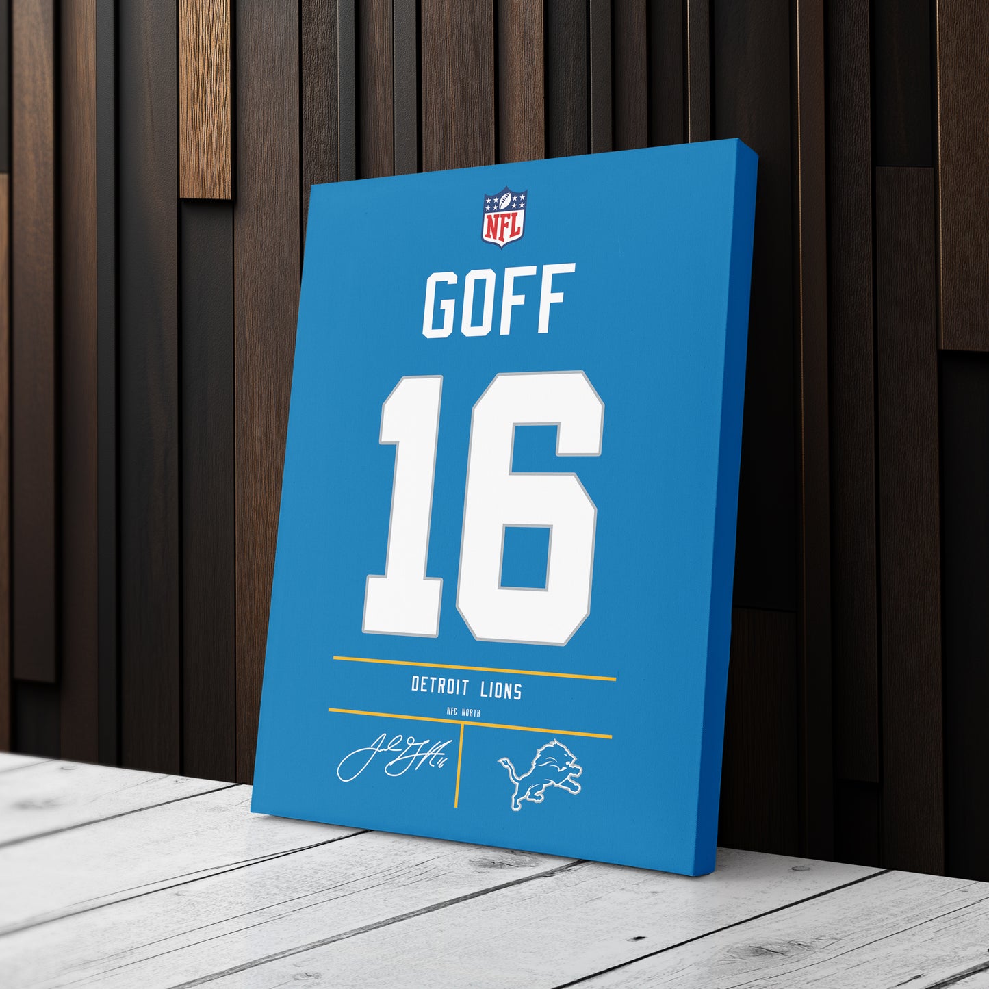 Jared Goff Lions Jersey Canvas Print | Wall Art Decor