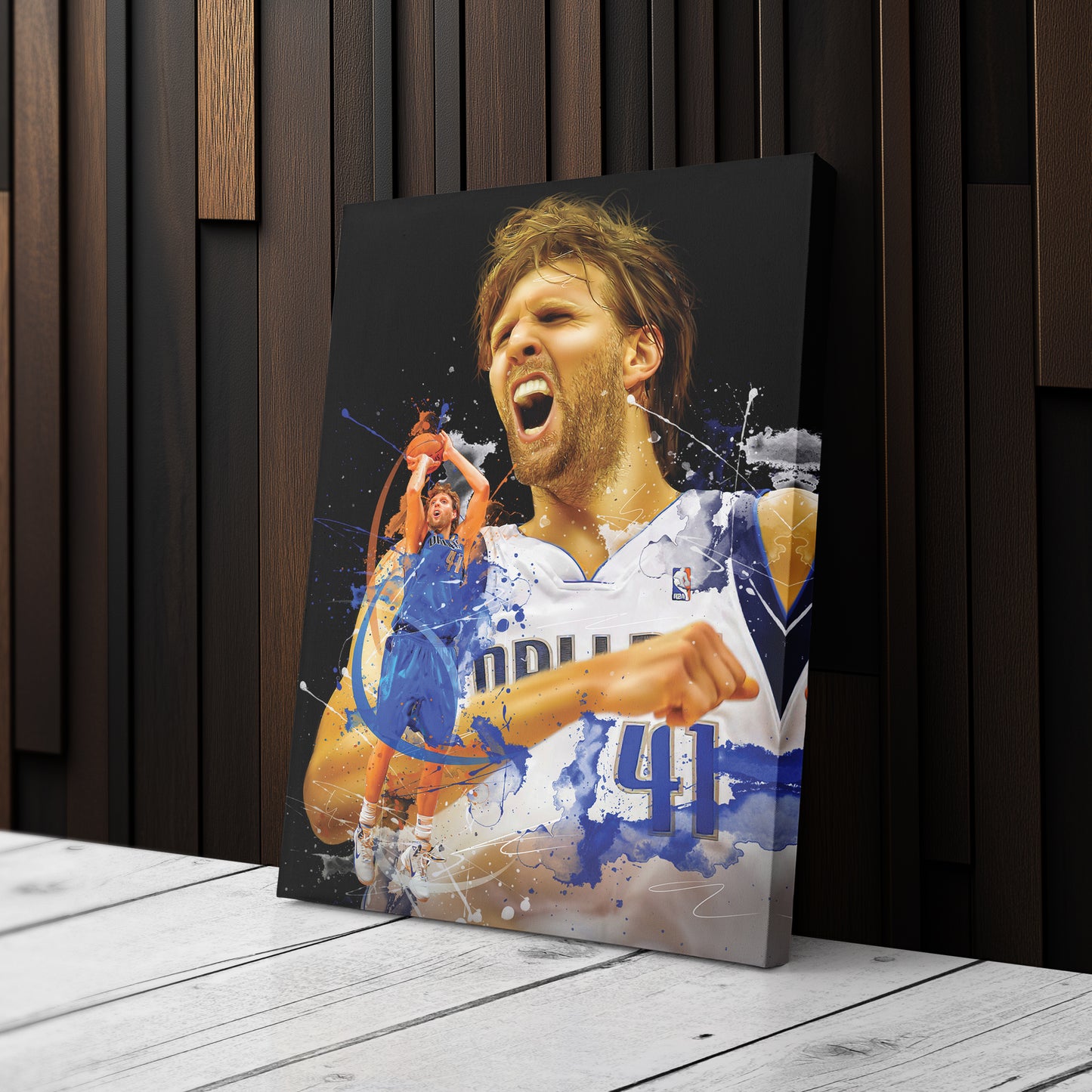 Dirk Nowitzki Mavericks Canvas Print | Dallas Basketball Wall Art